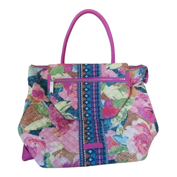 Vera Bradley Superbloom Change It Up Backpack Bookbag Pink Floral School Quilted - Picture 7 of 10